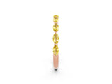 Rose gold Marquise Yellow Sapphire Half Eternity Band with Prong Setting_20