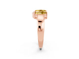Rose gold Marquise Yellow Sapphire Open Band Ring with Tension Setting_20