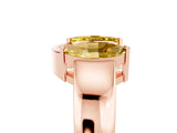 Rose gold Marquise Yellow Sapphire Open Band Ring with Tension Setting_23
