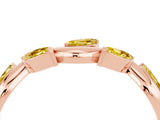 Rose gold Marquise Yellow Sapphire Twisted Band with Prong Setting_22