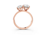 Rose gold Marquise and Emerald Cut Toi Moi Ring with Prong Setting_53