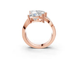 Rose gold Marquise and Pear Diamond Toi Moi Ring with Baguette Diamond Accents_3