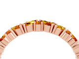 Rose gold Marquise and Round Citrine Vine Eternity Band with Prong Setting_10