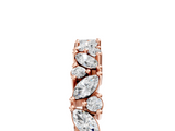 18K Rose Gold Marquise and Round Diamond Vine Eternity Band with Prong Setting