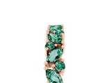 Rose gold Marquise and Round Green Sapphire Vine Eternity Band with Prong Setting_11