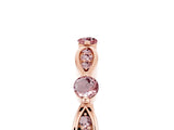 Rose gold Marquise and Round Morganite Milgrain Band with Bezel Setting_11
