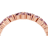 Rose gold Marquise and Round Morganite Vine Eternity Band with Prong Setting_10