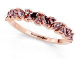 Rose gold Marquise and Round Morganite Vine Eternity Band with Prong Setting_7