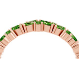 Rose gold Marquise and Round Peridot Vine Eternity Band with Prong Setting_10