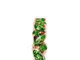 Rose gold Marquise and Round Peridot Vine Eternity Band with Prong Setting_11
