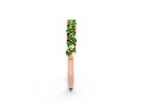 Rose gold Marquise and Round Peridot Vine Eternity Band with Prong Setting_8