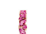 Rose gold Marquise and Round Pink Sapphire Vine Eternity Band with Prong Setting_23