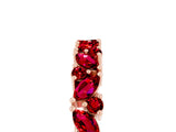 Rose gold Marquise and Round Ruby Vine Eternity Band with Prong Setting_11