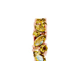 Rose gold Marquise and Round Yellow Sapphire Vine Eternity Band with Prong Setting_23