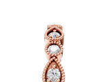 Rose gold Milgrain Bezel Set Pear and Round Diamond Eternity Band_14