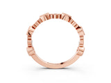 Rose gold Milgrain Bezel Set Round Diamond Cluster Eternity Band_12