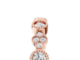 Rose gold Milgrain Bezel Set Round Diamond Cluster Eternity Band_14