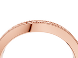 Rose gold Milgrain Bezel Set Round Diamond Eternity Band_8