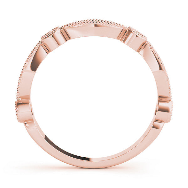 Rose gold Milgrain Bezel and Marquise Diamond Band 2
