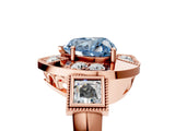 Rose gold Milgrain Fancy Blue Heart Cut Diamond Halo Split Shank Ring_11