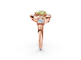 Rose gold Milgrain Fancy Yellow Heart Cut Diamond Halo Split Shank Ring_14
