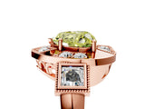 Rose gold Milgrain Fancy Yellow Heart Cut Diamond Halo Split Shank Ring_23