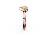 Rose gold Milgrain Fancy Yellow Heart  Cut Diamond Ring with Tapered Pave Band and Four Prong Setting_5