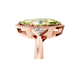 Rose gold Milgrain Fancy Yellow Marquise  Cut Diamond Ring with Tapered Pave Band and Four Prong Setting_31