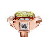 Rose gold Milgrain Fancy Yellow Radiant Cut Diamond Halo Split Shank Ring_17