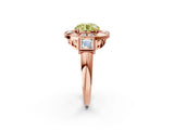 Rose gold Milgrain Fancy Yellow Round Cut Diamond Halo Split Shank Ring_2