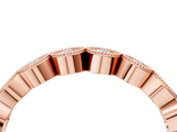 Rose gold Milgrain Marquise Diamond Eternity Band with Bezel Setting_32