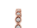 Rose gold Milgrain Marquise Diamond Eternity Band with Bezel Setting_33