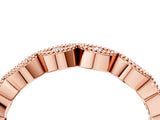 Rose gold Milgrain Marquise Diamond Half Eternity Band with Bezel Setting_44