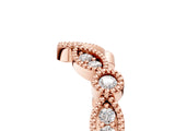 Rose gold Milgrain Marquise and Round Diamond Half Eternity Band_14