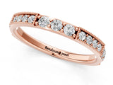 Rose gold Milgrain Round Diamond Pavé Channel Set White Gold Band_17