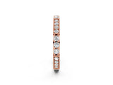 Rose gold Milgrain Round Diamond Pavé Channel Set White Gold Band_18