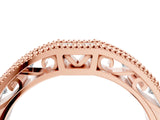 Rose gold Milgrain Round Diamond Pavé Chevron Band_8