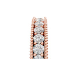 Rose gold Milgrain Round Diamond Pavé Chevron Band_9