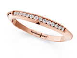 Rose gold Milgrain Round Diamond Pavé Set Half Eternity Band_20