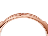 Rose gold Milgrain Round Diamond Pavé Set Half Eternity Band_23