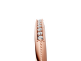 Rose gold Milgrain Round Diamond Pavé Set Half Eternity Band_24