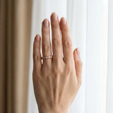Rose gold Milgrain Square Diamond Eternity Band with Bezel Setting_40