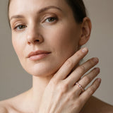 Rose gold Milgrain Square Diamond Eternity Band with Bezel Setting_41