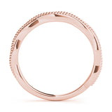 Rose gold Milgrain Twist Beaded Band 1