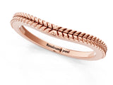Rose gold Milgrain Twist Contour Wedding Band_39