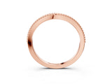 Rose gold Milgrain Twist Contour Wedding Band_41