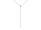 Rose gold Mixed Shape Diamond Lariat Necklace with Station Accents_8