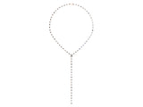 Rose gold Mixed Shape Diamond Lariat Necklace with Station Accents_9