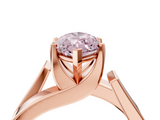 Rose gold Modern Tension Set Fancy Pink Marquise  Solitaire Wide Band Ring_100