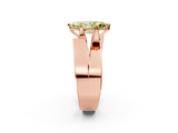 Rose gold Modern Tension Set Fancy Yellow Marquise  Solitaire Wide Band Ring_20